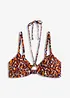 Reggiseno bikini a bustier con anello, bonprix