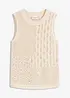 Top in maglia traforata con fili metallizzati, bonprix