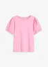 Maglia in jersey con maniche in popeline di cotone, bonprix