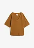 Maglia in puro cotone a trama operata, bonprix