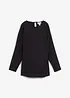 Tunica oversize in misto viscosa crinkle operato, bonprix