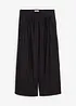 Pantaloni a palazzo in misto viscosa strutturato effetto crinkle, bonprix