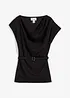 Top in crêpe strutturato con arricciatura alle spalle, bonprix