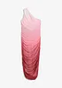 Abito monospalla con inserto in mesh, bonprix