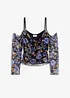 Maglia a spalle scoperte in mesh leggero, bonprix