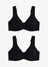 Reggiseno t-shirt minimizer con ferretto e cotone biologico (pacco da 2), bonprix