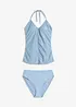 Tankini allacciato dietro al collo con arricciatura (set 2 pezzi), bonprix