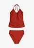Tankini allacciato dietro al collo con arricciatura (set 2 pezzi), bonprix