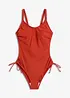 Costume intero con laccetti ed effetto modellante leggero, bonprix