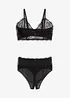 Reggiseno bustier e perizoma a vita alta ouvert (set 2 pezzi), bonprix