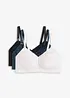 Reggiseno allattamento senza ferretto con cotone biologico (pacco da 3), bonprix