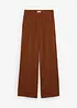 Pantaloni a palazzo leggeri in tessuto strutturato, bonprix