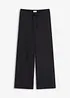 Pantaloni a palazzo in misto viscosa strutturato, bonprix