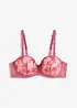 Reggiseno a balconcino con pizzo floreale, bonprix