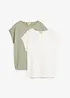 T-shirt in puro cotone biologico  (pacco da 2), bonprix