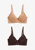 Reggiseno con ferretto ed effetto lucido (pacco da 2), bonprix
