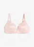 Reggiseno con coppe preformate senza ferretto in materiale lucido, bonprix