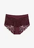Culotte a vita alta con pizzo delicato, bonprix