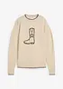 Maglione in filato fine con spalle scese, bonprix