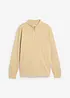 Felpa con mezza zip in puro cotone biologico, bonprix