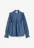 Camicia di jeans con ruches, bonprix
