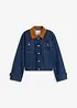 Giacca di jeans con colletto in velluto, bonprix