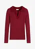 Maglia in filato fine con colletto raffinato, bonprix