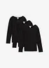 Maglia a maniche lunghe in puro cotone (pacco da 3), bonprix