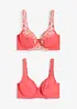 Reggiseno con ferretto e pizzo finemente lavorato (pacco da 2), bonprix
