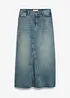 Gonna maxi di jeans, vita media, bonprix