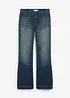 Jeans a zampa, vita media, bonprix