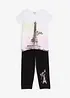 Maglia e leggings a pinocchietto in puro cotone biologico (set 2 pezzi), bonprix