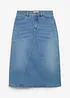 Gonna di jeans elasticizzata a vita alta, bonprix