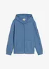 Felpa con zip e cappuccio, bonprix