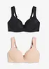 Reggiseno con coppe preformate senza ferretto (pacco da 2), bonprix