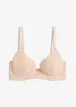 Reggiseno con coppe preformate e ricami floreali, bonprix