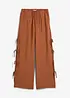 Pantaloni con elastico in vita e laccetti, bonprix