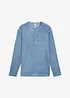 Maglia serafino a maniche lunghe in look lavato in puro cotone biologico, bonprix