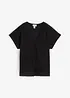 Maglia in misto seta con inserto in tessuto, bonprix