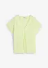 Maglia in misto seta con inserto in tessuto, bonprix