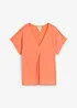 Maglia in misto seta con inserto in tessuto, bonprix
