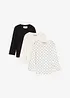 Maglia a maniche lunghe in puro cotone biologico (pacco da 3), bonprix