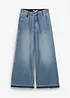 Jeans cropped wide leg, vita alta, bonprix