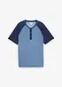 Maglia serafino a maniche corte in puro cotone biologico effetto lavato, bonprix