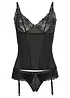 Corsetto con reggicalze e perizoma ouvert (set 2 pezzi), VENUS