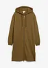 Felpa extra lunga con zip e spacchi laterali, bonprix