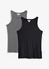 Top a costine in puro cotone biologico (pacco da 2), bonprix