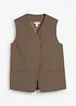 Gilet lungo con trama twill, bonprix