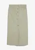 Gonna midi in twill, bonprix