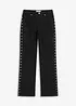 Pantaloni in twill con borchiette, bonprix